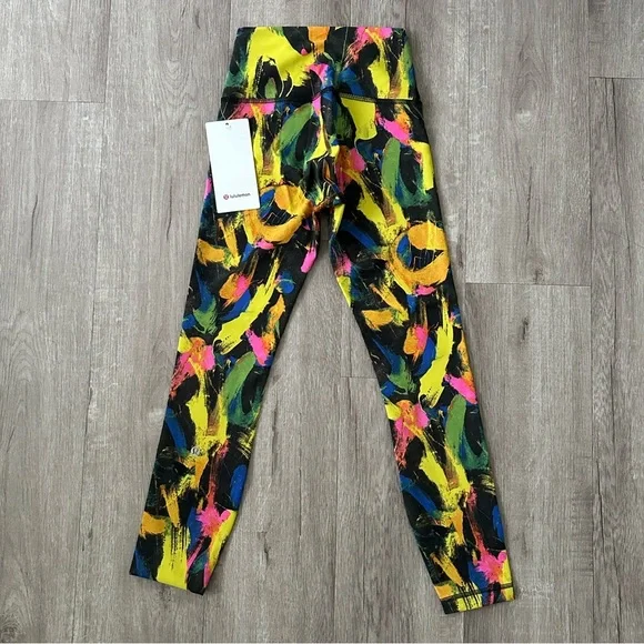 NWT New Lululemon Wunder Train High Rise Tight 25" Black Multi Contour Fit - Picture 7 of 7